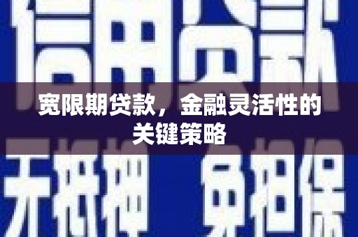 博山宽限期贷款，金融灵活性的关键策略