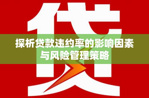 博山探析贷款违约率的影响因素与风险管理策略