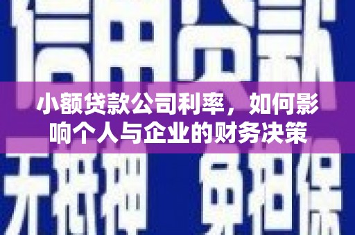 博山小额贷款公司利率，如何影响个人与企业的财务决策