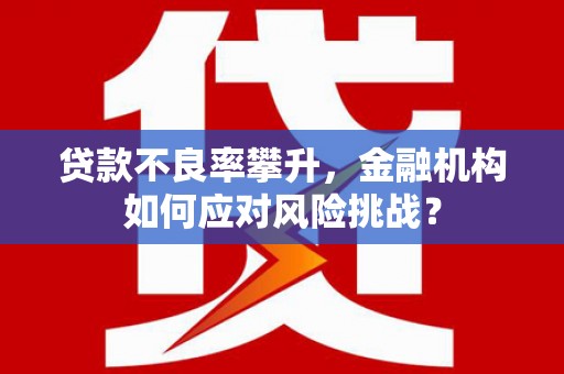 博山贷款不良率攀升，金融机构如何应对风险挑战？